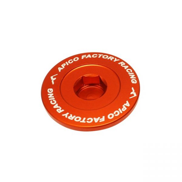 Apico Blok plug aluminium oranje KTM/HQV/GAS SX-F/FC/MC-F250-450 11-21, EXC-F/FE/FX/EC-F/EX-F250-350 12-21