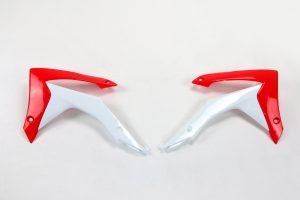 Racetech radiator kappen Rood / Wit Honda CRF 250R 2014-2017 & CRF 450R 2013-2016