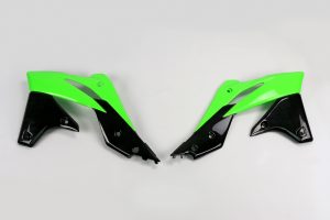UFO radiator kappen Groen / Zwart Kawasaki KX 250F 2013-2016