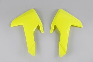 UFO radiator kappen Fluor Geel Husqvarna TC 125 16-18 & TC 250 17-18 & FC 250/350/450 16-18 & TE 250/300 17-19 & FE 250/350/450/501 17-19
