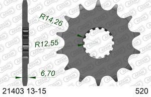 AFAM voortandwiel 13 tands #520 Yamaha YFZ 450R 2009-2020