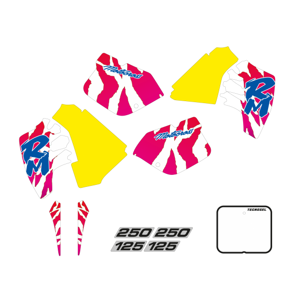 Blackbird stickerset OEM 1992 Suzuki RM 125/250 1989-1992