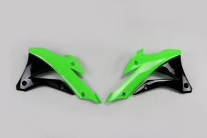 UFO radiator kappen Groen / Zwart Kawasaki KX 85 2014-