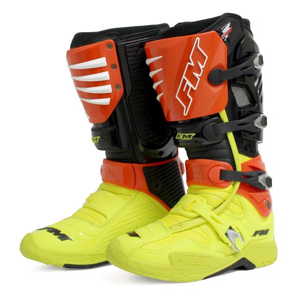 FM Typhoon 3 MX Laarzen Fluor Geel / Oranje / Zwart 2022 collectie