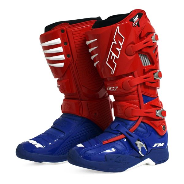 FM Typhoon 3 MX Laarzen Rood / Blauw 2022 collectie