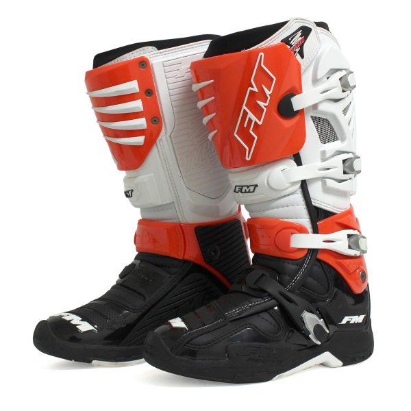 FM Typhoon 3 MX Laarzen Zwart / Wit / Oranje 2022 collectie