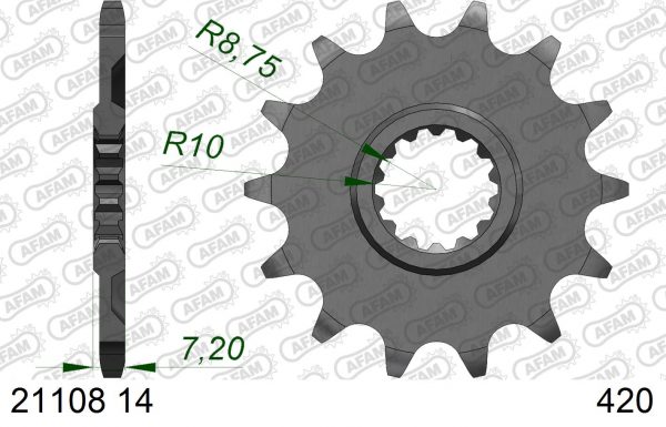 AFAM voortandwiel 14 tands #420 Yamaha YZ 65 2018-