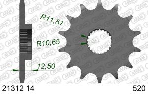 AFAM voortandwiel Yamaha YFM 250R Raptor 2008-2013 #520