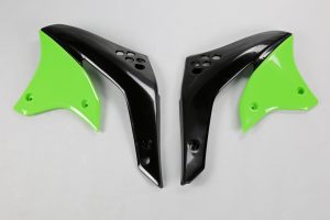 UFO radiator kappen Zwart / Groen Kawasaki KX 450F 2006-2008