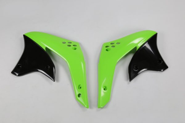 UFO radiator kappen Groen / Zwart Kawasaki KX 450F 2006-2008