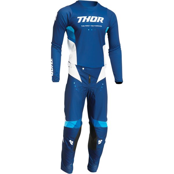 Thor Cross shirt Pulse Air React Blauw / Wit 2022 collectie - Afbeelding 2