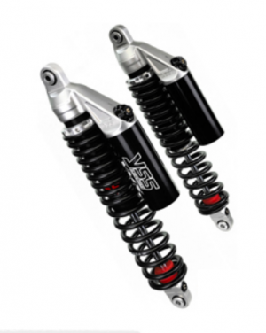 YSS Separated Nitro Gas fixed black reservoirs RG362-420TRC03V ( 2 achterveren ) Kawasaki KX 125/250 1978-1979
