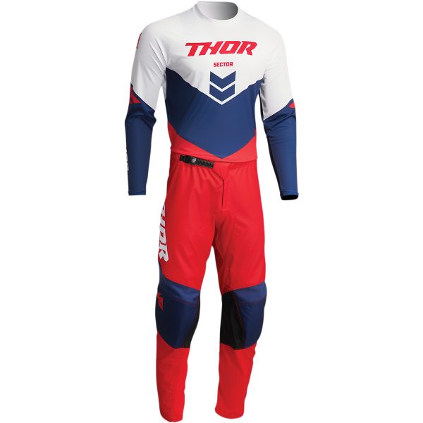Thor Crossbroek Sector Chevron Wit / Blauw / Rood 2022 collectie - Afbeelding 2