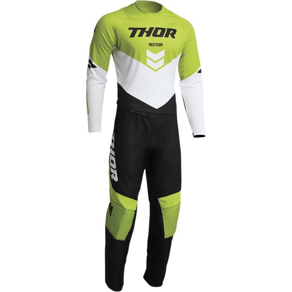 Thor Crossbroek Sector Chevron Groen / Wit / Zwart 2022 collectie - Afbeelding 2
