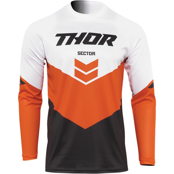 Thor Cross shirt Sector Chevron Zwart / Oranje / Wit 2022 collectie