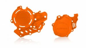 Acerbis X-Power motorblok beschermers KTM oranje Husqvarna FC 450 16- & FE 450 17- & FE 501 19- & KTM EXC-F 450/500 17- & SX-F 450 16-