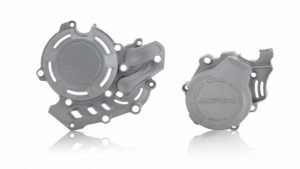 Acerbis X-Power motorblok beschermers Zilver Husqvarna FC 450 16- & FE 450 17- & FE 501 19- & KTM EXC-F 450/500 17- & SX-F 450 16-
