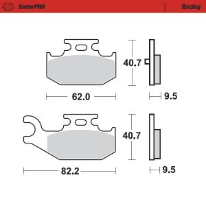 Moto Master achter remblokken Sinter Pro 096411