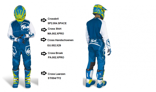 FM 2022 Xpro cross Broek Blauw / Wit X29 - Afbeelding 2