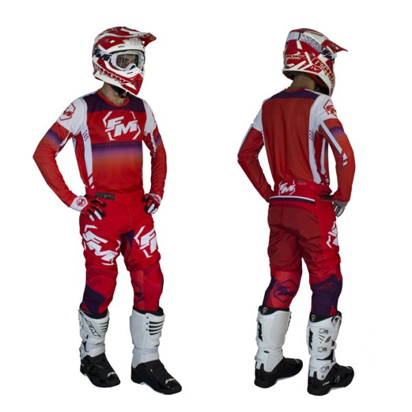FM 2022 Exagon cross Broek Rood / Paars X29 - Afbeelding 3