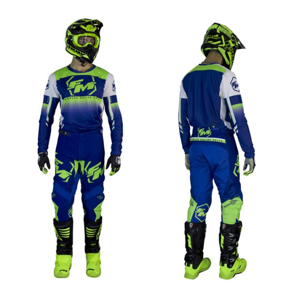 FM 2022 Exagon cross Broek Blauw / Groen X29 - Afbeelding 3