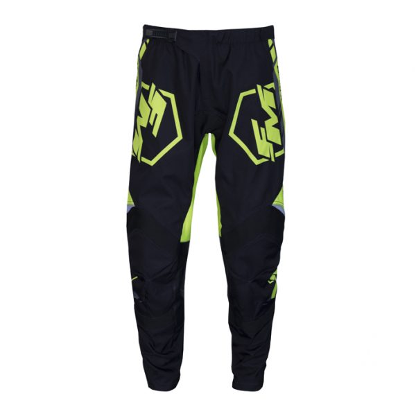 FM 2022 Hero Kinder cross Broek Zwart / Fluor Geel X29