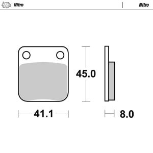 Moto Master Sintered Metal Voor of achterremblokken Nitro Yamaha