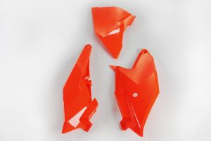 UFO zijnummerborden + Luchtfilterkap Fluor Oranje KTM SX 85 2018- & Gas Gas MC 85 2021-