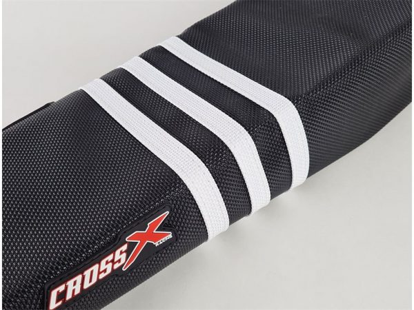 Cross X Zadelovertrek TLD Zwart met 3 witte lijnen KTM SX/SX-F 16-18 & EXC/EXC-F 17-19