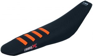 Cross X Zadelovertrek UGS-Wave Zwart / Oranje KTM SX 125/150/250 19-22 & SX-F 250/350/450 19-22 & EXC/EXC-F 250/300/350/450/500 20-23 & Gas Gas MC/MC-F/EC/EC-F 125-450 21-