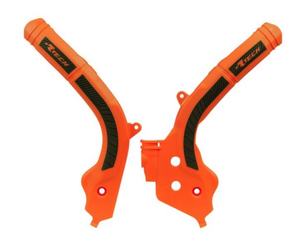 Racetech frame beschermers oranje / zwart KTM 16-18 & Husqvarna 16- & Gas Gas