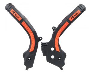 Racetech frame beschermers zwart / oranje KTM 16-18 & Husqvarna 16- & Gas Gas