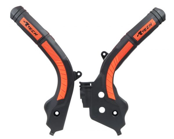 Racetech frame beschermers zwart / oranje KTM 16-18 & Husqvarna 16- & Gas Gas