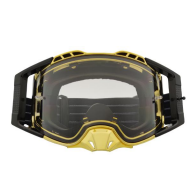 BRAAP Crossbril Zwart met goud frame en blanke lens