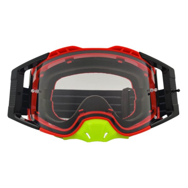 BRAAP Crossbril Zwart met Rood frame en blanke lens
