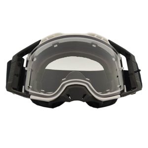 BRAAP Crossbril Zwart met Wit frame en blanke lens