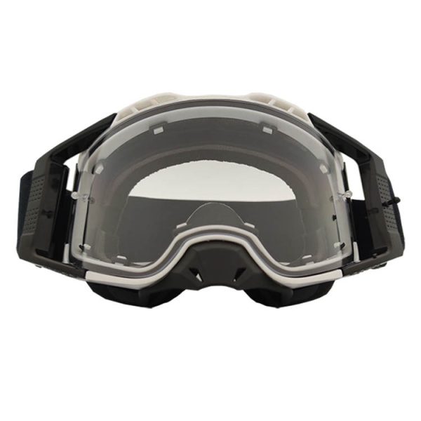 BRAAP Crossbril Zwart met Wit frame en blanke lens