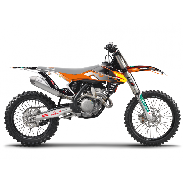 Blackbird stickerset Replica KTM Trofeo 2021 KTM SX 125/150 16-18 & SX 250 17-18 & SX-F 250/350/450 16-18 & EXC 250 17 & EXC 250 TPI 18-19 & EXC-F 250/350/450/500 17-19 - Afbeelding 2