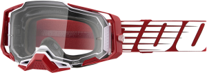100% Armega Oversized Deep Red Crossbril Donker Rood / Wit -  Clear lens ( Spring 2022 collection )