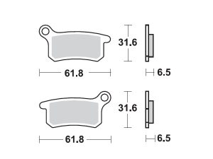Braking Sintered Voor / Achter remblokken 873CM44