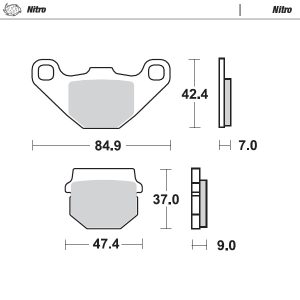 Moto Master Sintered Metal voor of Achter remblokken Nitro 090121