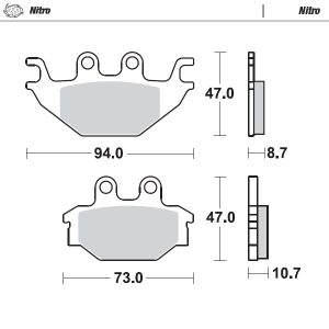 Moto Master Sintered Metal voor of Achter remblokken Nitro 098321