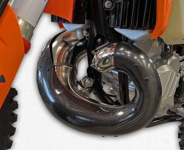 Pro Carbon uitlaatbocht bescherming KTM EXC 250/300 TPI 2020-2023 & Husqvarna TE 250i/300i 2020-2023 & Gas Gas EC 250/300 2021-2023 ( voor standaard uitlaatbocht )