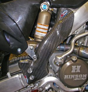 Pro Carbon framebeschermers ( lang ) Kawasaki KX 250F 2009-2012