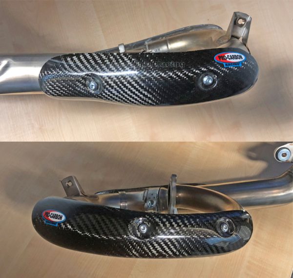 Pro Carbon uitlaatbocht bescherming Yamaha YZ 250F 2019-2022 & WR 250F 2020-2022