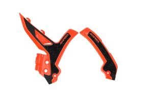 Acerbis X-Grip frame beschermers oranje / zwart KTM SX 125/250/300 2023- & SX-F 250/350/450 2023- & EXC/EXC-F 150/250/300/350/450/500 2024-