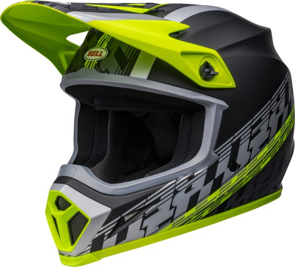 BELL MX-9 Mips Offset Helm Mat Zwart / Hi-Viz Geel 2023 Collectie