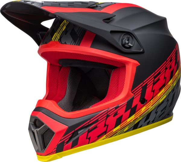 BELL MX-9 Mips Offset Helm Mat Zwart / Rood 2023 Collectie