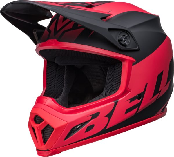 BELL MX-9 Mips Disrupt Helm Mat Zwart / Rood 2023 Collectie