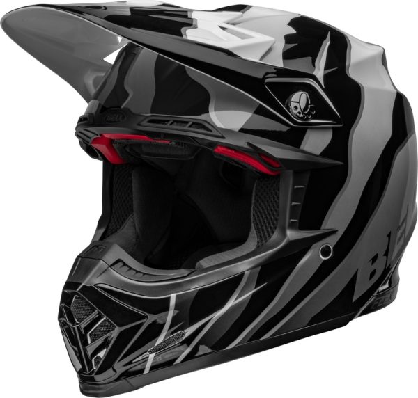 BELL Moto-9s Flex Claw Helm Zwart / Wit 2023 Collectie